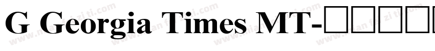 G Georgia Times MT字体转换